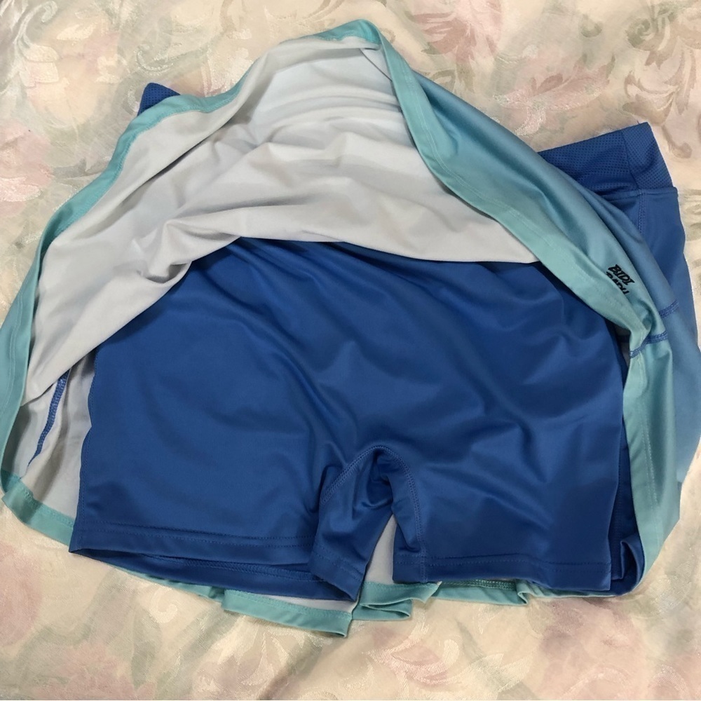 Bidi Badu Colortwist Printed Wavy Lightweight Tennis Skort Blue Hombre Size XL - Picture 7 of 7